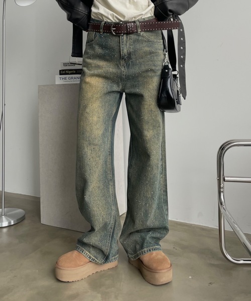 「SHAGGIE」 デニムパンツ MEDIUM ブルー レディース_画像4