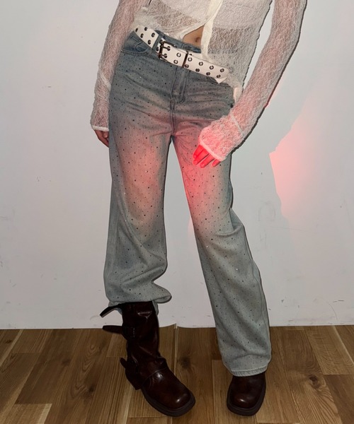 「SHAGGIE」 デニムパンツ MEDIUM ブルー レディース_画像5