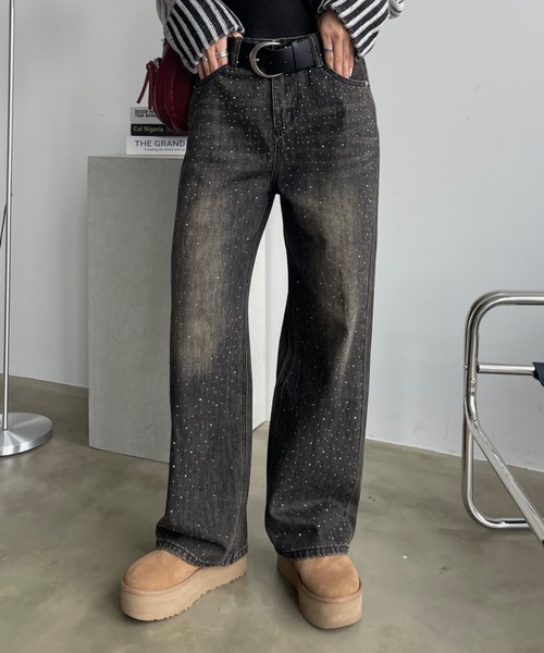 「SHAGGIE」 デニムパンツ MEDIUM ブルー レディース_画像6
