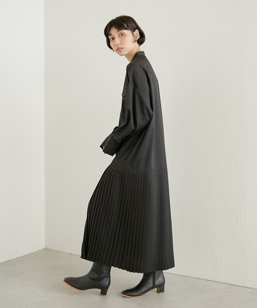 「ear PAPILLONNER」 「sumi style」長袖ワンピース FREE ブルー レディース_画像4