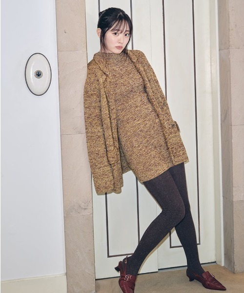 「SNIDEL」 ニットカーディガン ONE SIZE ブラウン レディースの画像
