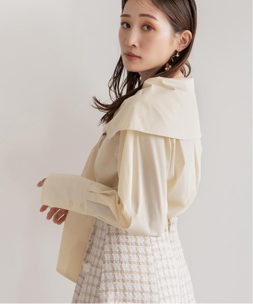 「RANDA」 長袖ブラウス 0 グレー レディース_画像8