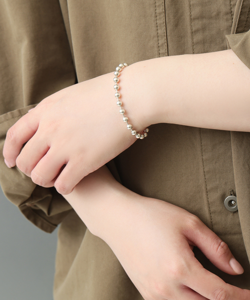 ブレスレット 「SAMH by LILAS」ボールチェーン17cmブレスレット SV レディースの画像