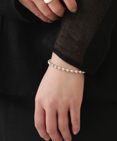 ブレスレット 「SAMH by LILAS」ボールチェーン17cmブレスレット SV レディースの画像