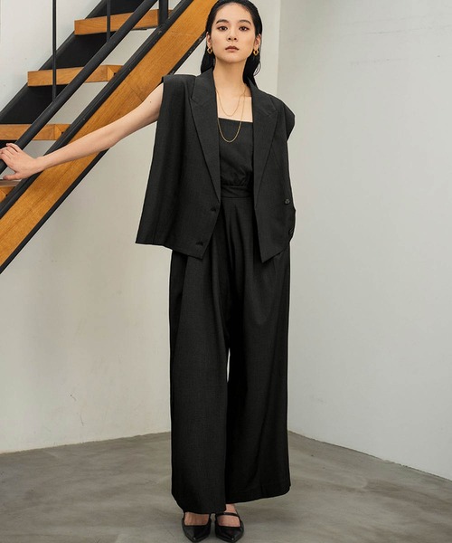 GIRL DRESS FOR NOW 「GIRL」 セットアップ 2L ブラック レディース