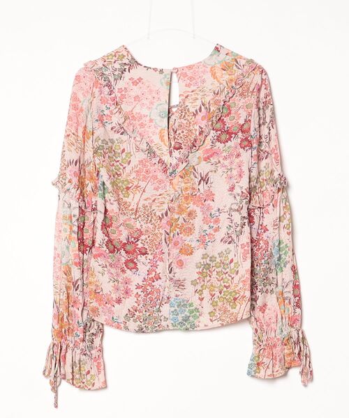 「Ted Baker」 花柄長袖ブラウス 0 ピンク レディース_画像2