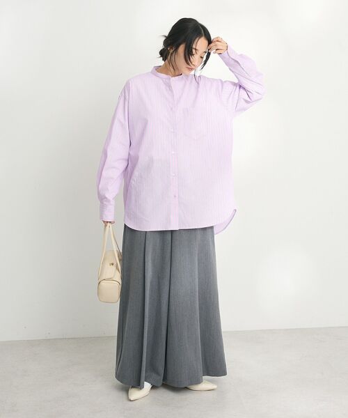 「CRAFT STANDARD BOUTIQUE」 長袖ブラウス SMALL グレー系その他2 レディース_画像9