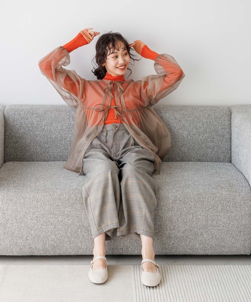 「niko and...」 チノパンツ LARGE サックスブルー レディース_画像3