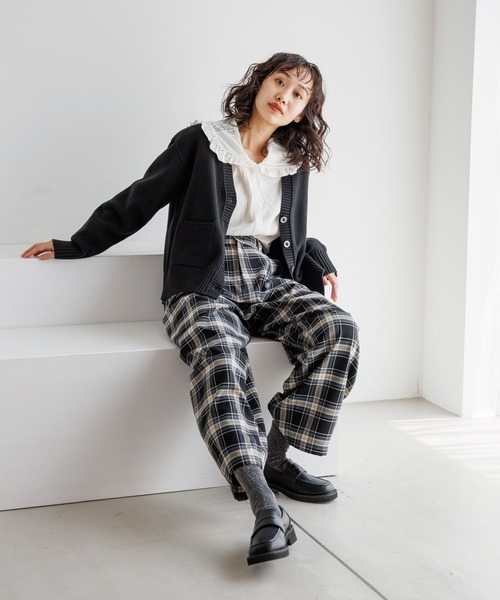 「niko and...」 チノパンツ LARGE サックスブルー レディース_画像7
