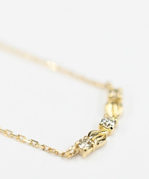 ネックレス K10YG ダイヤモンドPetite Garlandネックレス(1) レディース メンズの画像