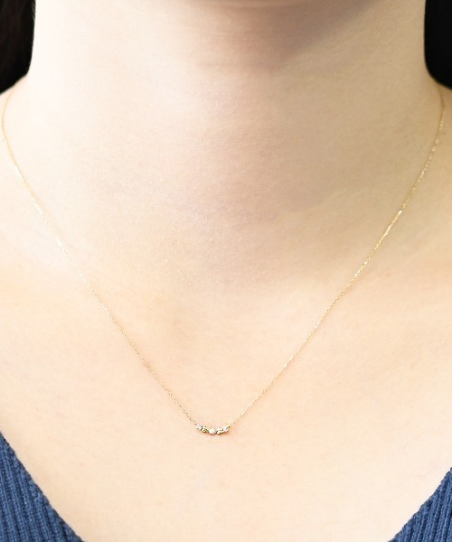ネックレス K10YG ダイヤモンドPetite Garlandネックレス(1) レディース メンズの画像