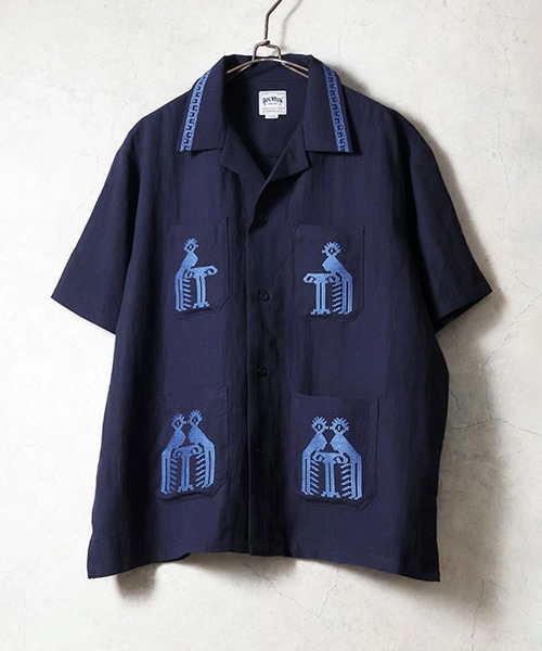 HOUSTON（ヒューストン） シャツ LINEN GUATEMALA SHIRT リネン