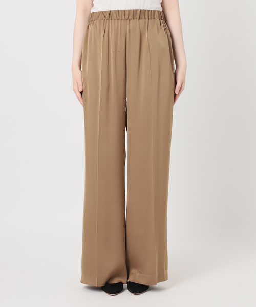 パンツ 追加 SILK SATIN イージーパンツ レディースの画像