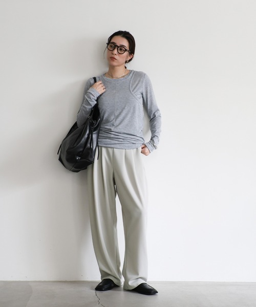 「select MOCA」 スラックス MEDIUM ブルー レディース_画像3