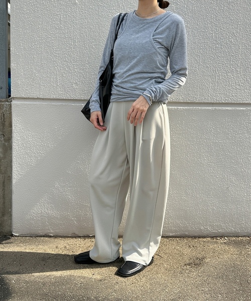 「select MOCA」 スラックス MEDIUM ブルー レディース_画像8