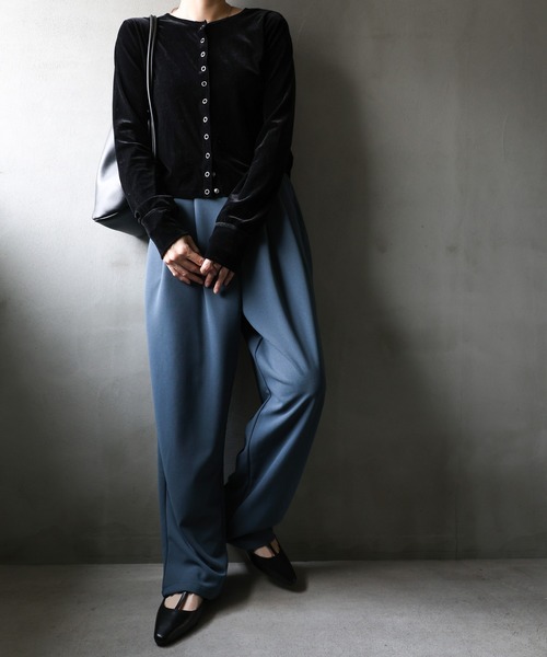 「select MOCA」 スラックス MEDIUM ブルー レディース_画像9