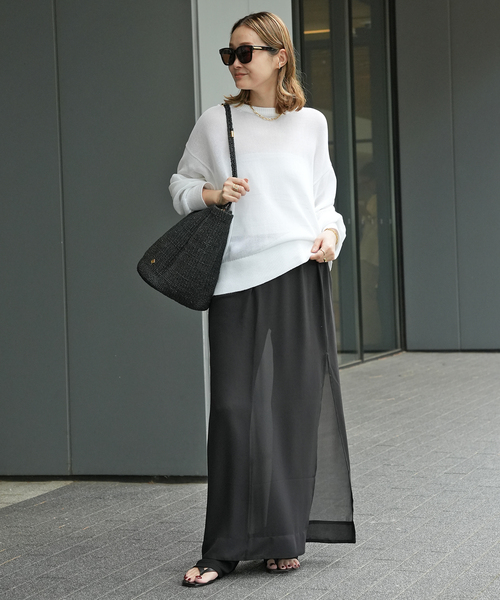 パンツ *Rayon リブパンツ レディースの画像
