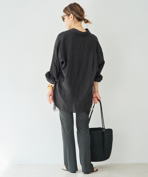 パンツ *Rayon リブパンツ レディースの画像