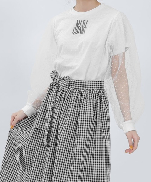「MARY QUANT」 長袖カットソー M ブラック レディース_画像3