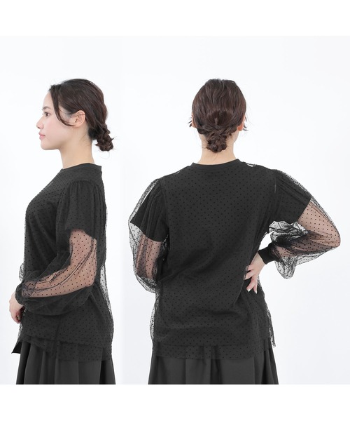 「MARY QUANT」 長袖カットソー M ブラック レディース_画像6