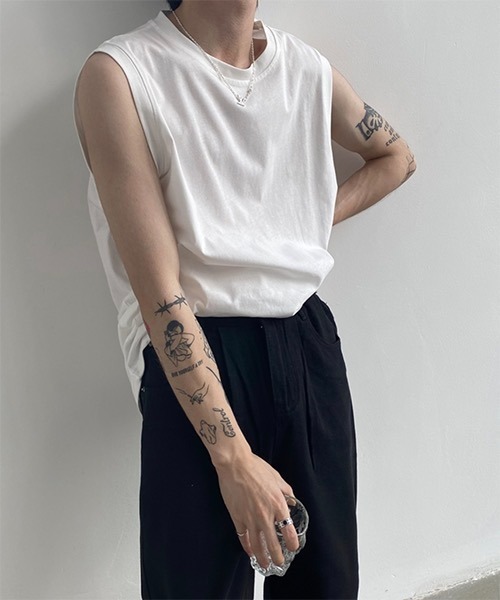 「WESTBOY」 ノースリーブトップス X-LARGE ホワイト メンズ_画像3