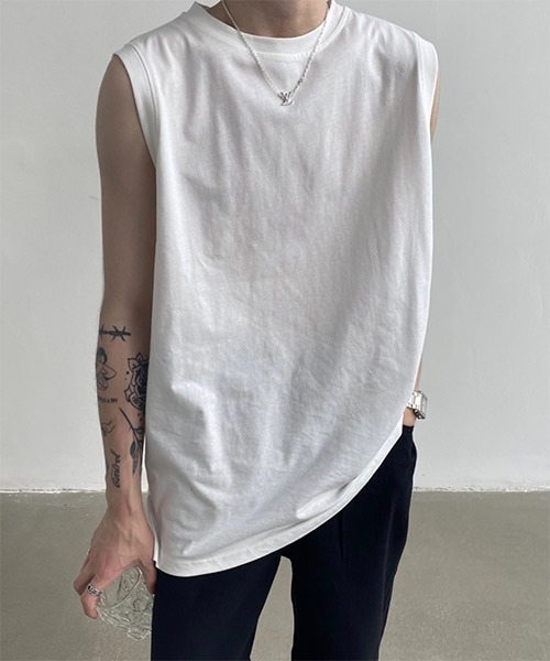 「WESTBOY」 ノースリーブトップス X-LARGE ホワイト メンズ_画像6