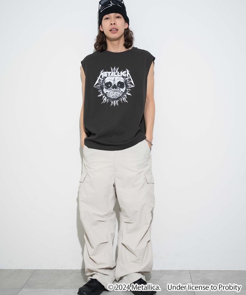 「METALLICA」 タンクトップ MEDIUM グレー メンズ_画像2