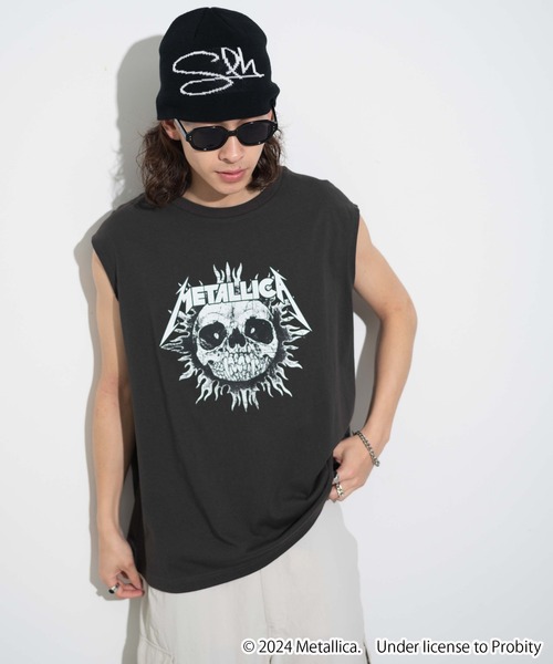 「METALLICA」 タンクトップ MEDIUM グレー メンズ_画像6