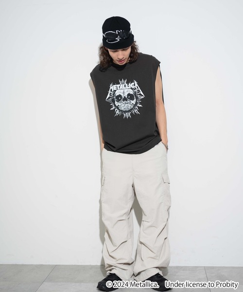 「METALLICA」 タンクトップ MEDIUM グレー メンズ_画像7