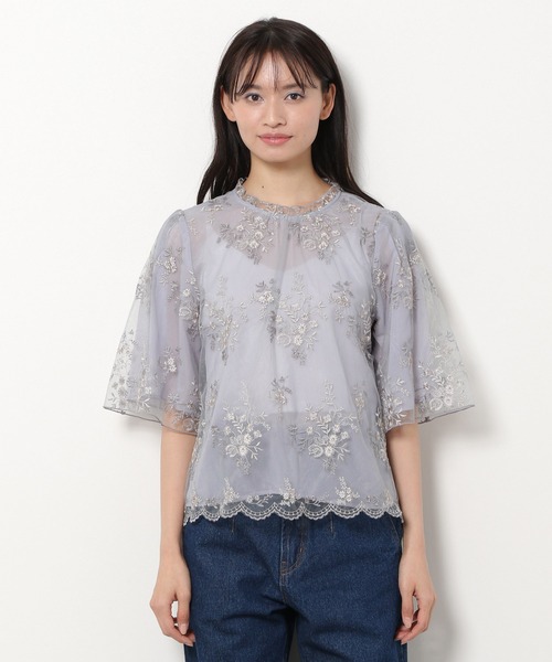 「mysty woman」 長袖ブラウス FREE ライトベージュ レディース_画像2