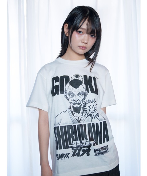 tシャツ グラップラー刃牙 渋川剛気（合気バニラホワイト） メンズ