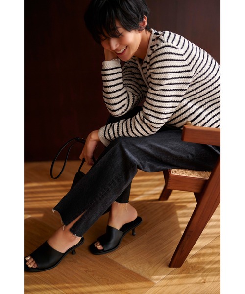 「Mila Owen」 ニットカーディガン 0 ネイビー レディース_画像9