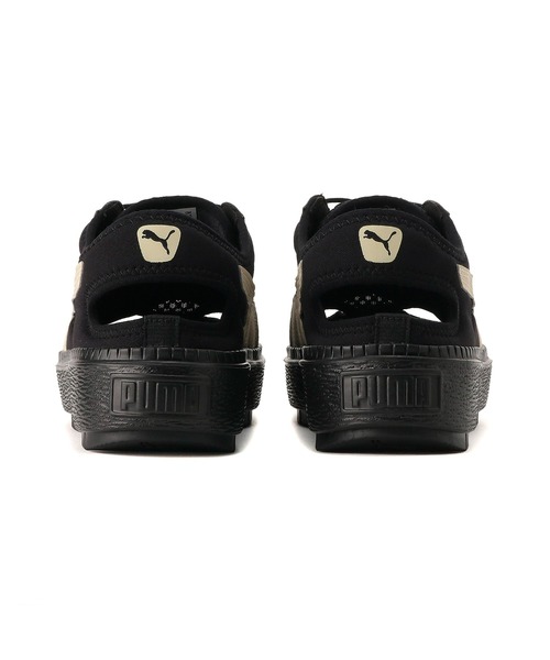 「PUMA」 ローカットスニーカー 25.0cm ブラック×ホワイト レディース_画像6