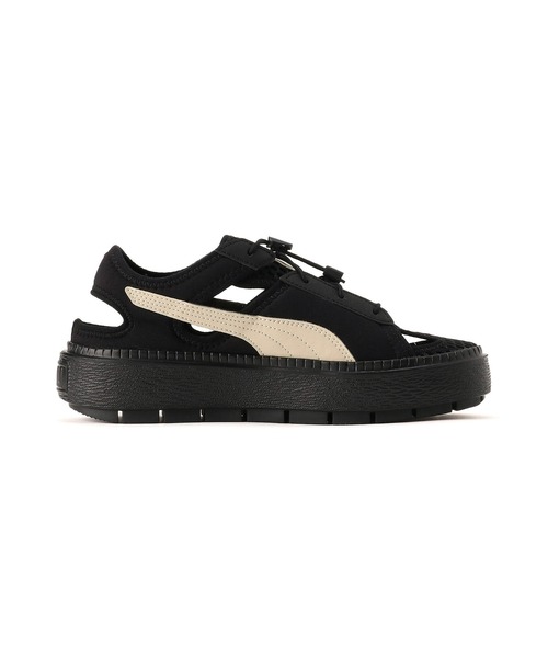 「PUMA」 ローカットスニーカー 25.0cm ブラック×ホワイト レディース_画像8