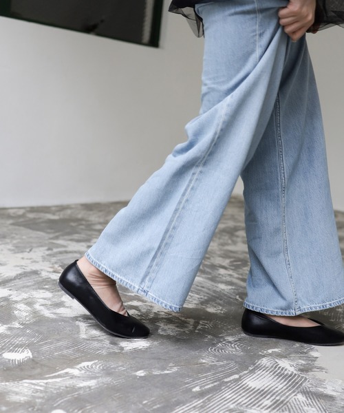 パンプス フラットシューズ Bing Pump Flat | Latte/シルバー グリッターレザー・フラット