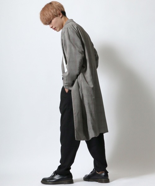 チェスターコート コート T/Rダブル 無地・チェック柄チェスターコート
