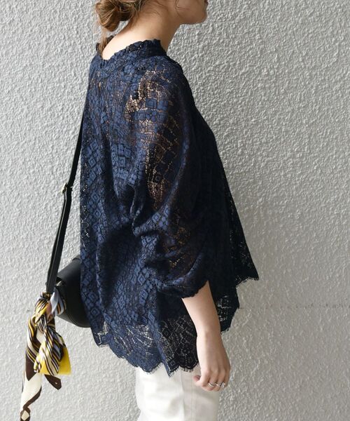 ships any キーネック レース ブラウス セール】 SHIPS any: キーネック レース ブラウス （シャツ
