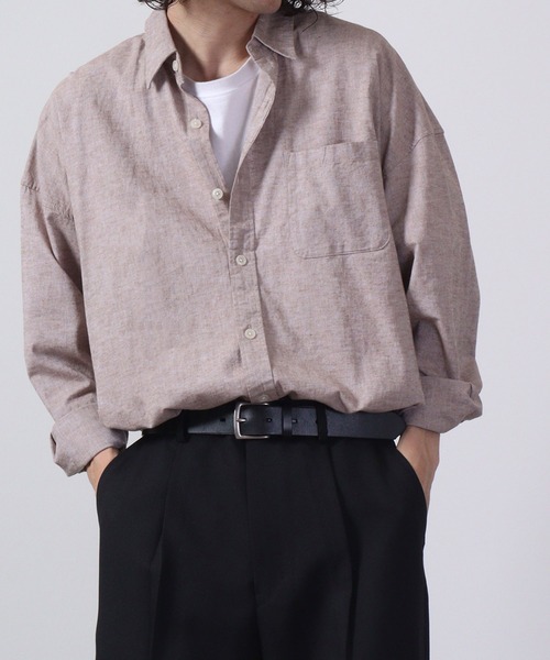 極美品 ENFOLDエンフォルド コットンリネン スキッパー長袖シャツ 綿 麻 楽天市場】スキッパーシャツ とろみシャツ 綿麻 レディース