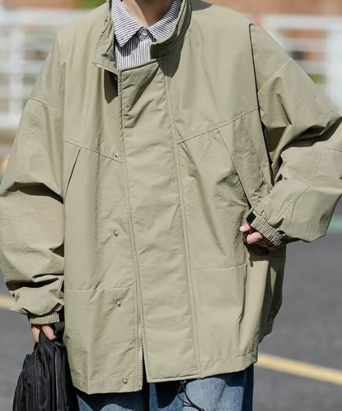 MGV（エムジーヴィー） ブルゾン アウター スタンドカラーオーバー