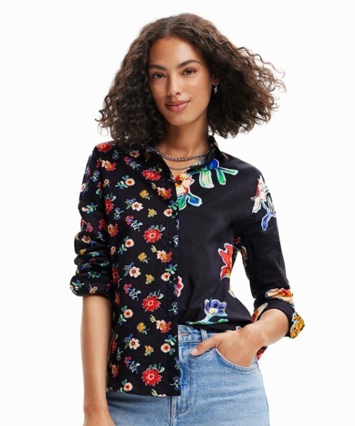 ブラウス シャツ 「Desigual x Stella Jean」トロピカルコラージュ シャツ レディース Desigual x Stella Jean】トロピカルコラージュ シャツ（シャツ