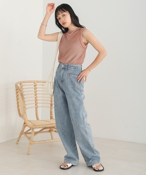 いちご⭐︎デニムストライプタンクトップ ストリート BAB（バブ