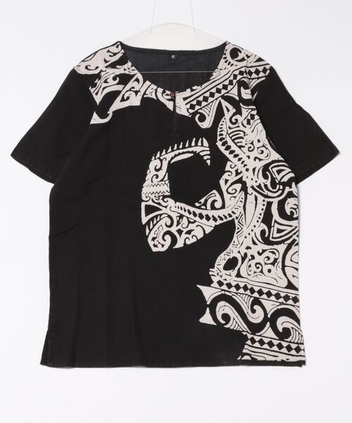 チャイハネ（CAYHANE） 「チャイハネ」シントライバル柄MEN'Sトップス