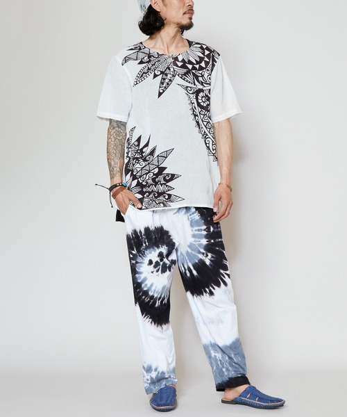 チャイハネ（CAYHANE） 「チャイハネ」シントライバル柄MEN'Sトップス