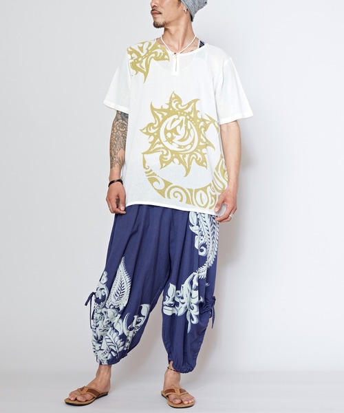 チャイハネ（CAYHANE） 「チャイハネ」シントライバル柄MEN'Sトップス