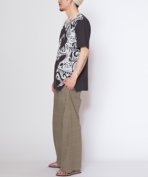 チャイハネ（CAYHANE） 「チャイハネ」シントライバル柄MEN'Sトップス