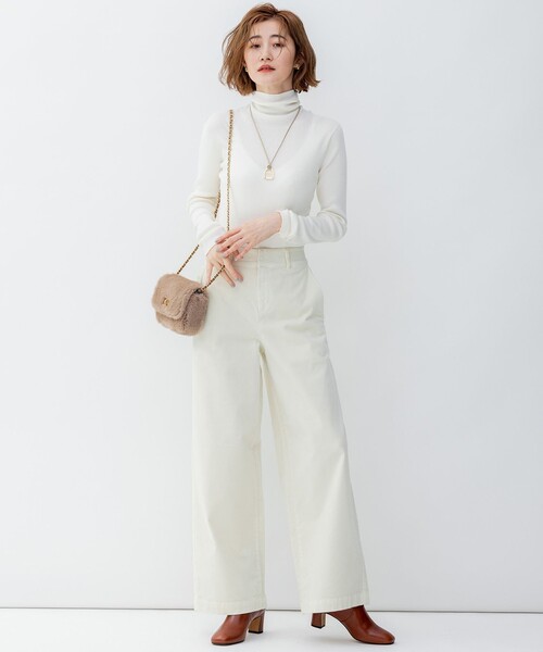 23区 パンツ 「洗える」23区DENIM ベルベットストレッチ ワイド