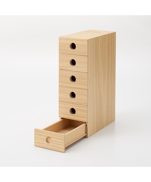 無印良品（MUJI） 収納 木製小物収納6段 約幅8．4×奥行17×高さ