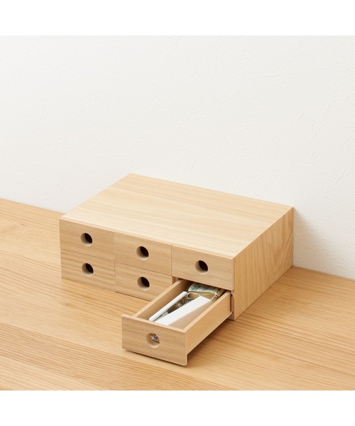 無印良品（MUJI） 収納 木製小物収納6段 約幅8．4×奥行17×高さ