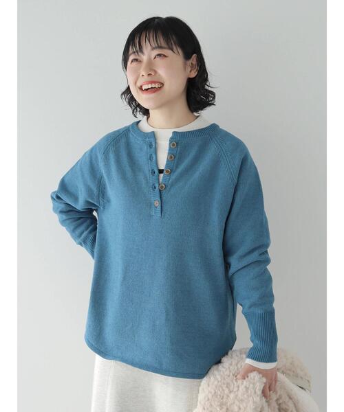 CRAFT STANDARD BOUTIQUE ニット 7Gモールニット ヘンリーPO L/S
