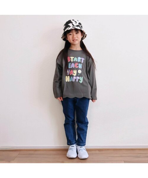 子供のTーシャツ　& 市着バッグ　& ストラップ　3個セット ワイド半袖Tシャツ ボーダー柄 ロゴ 男の子 女の子 キッズ